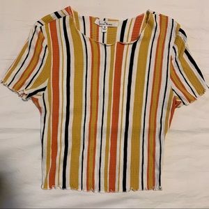 Multicolored Pinstripe Crop Top